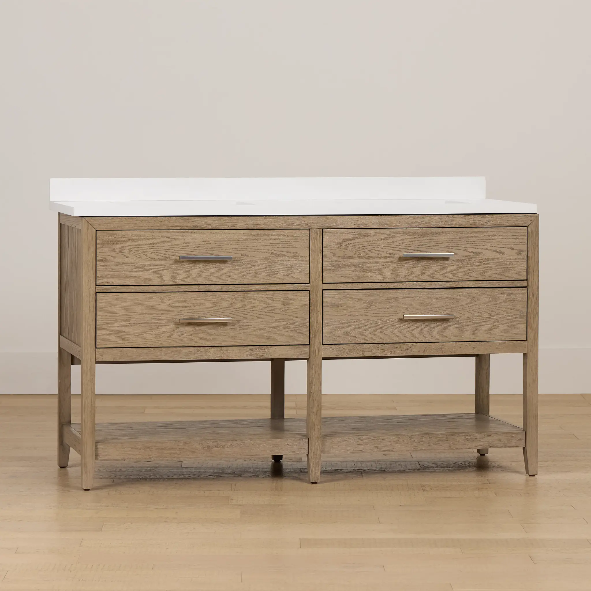 Alden Light Gray 60" Double Bathroom Vanity Alden Light Gray 60" Double Bathroom Vanity