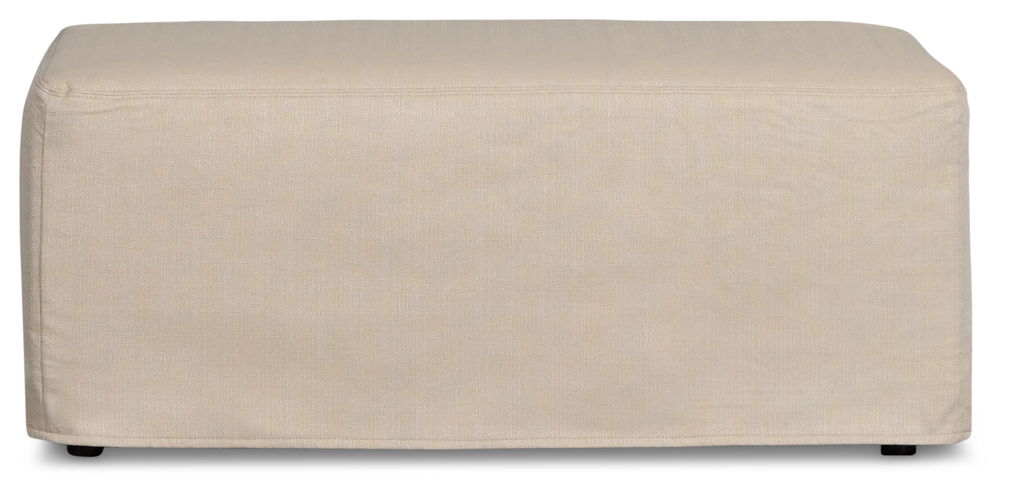 Marren Beige Fabric Ottoman