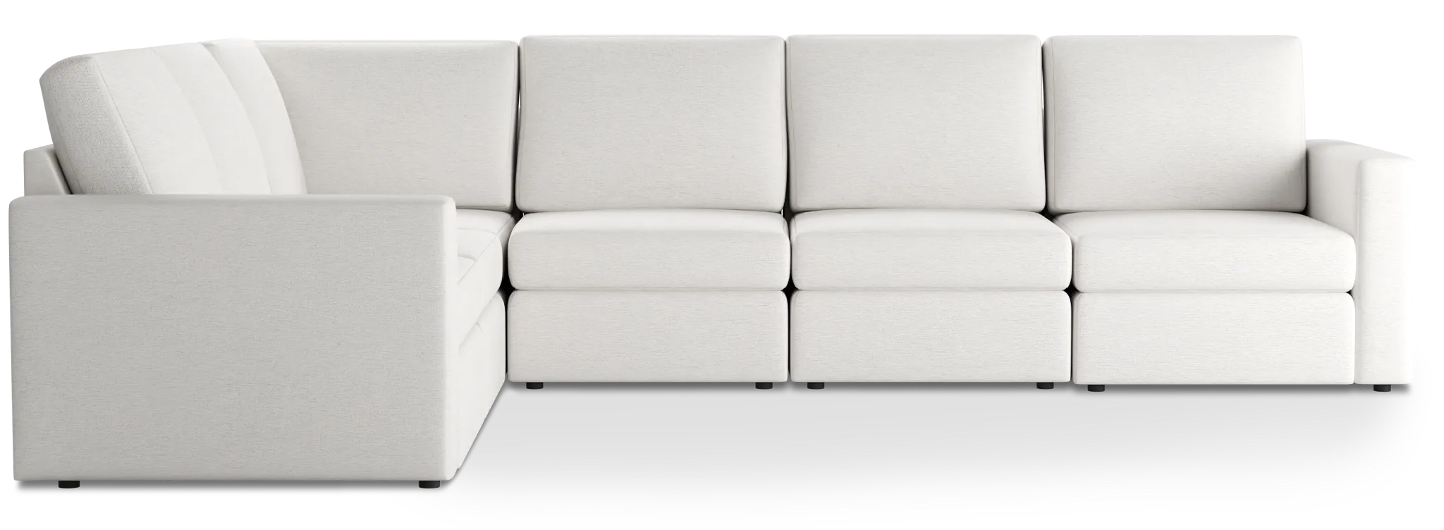 Citymod White Fabric Medium Two-arm Sectional