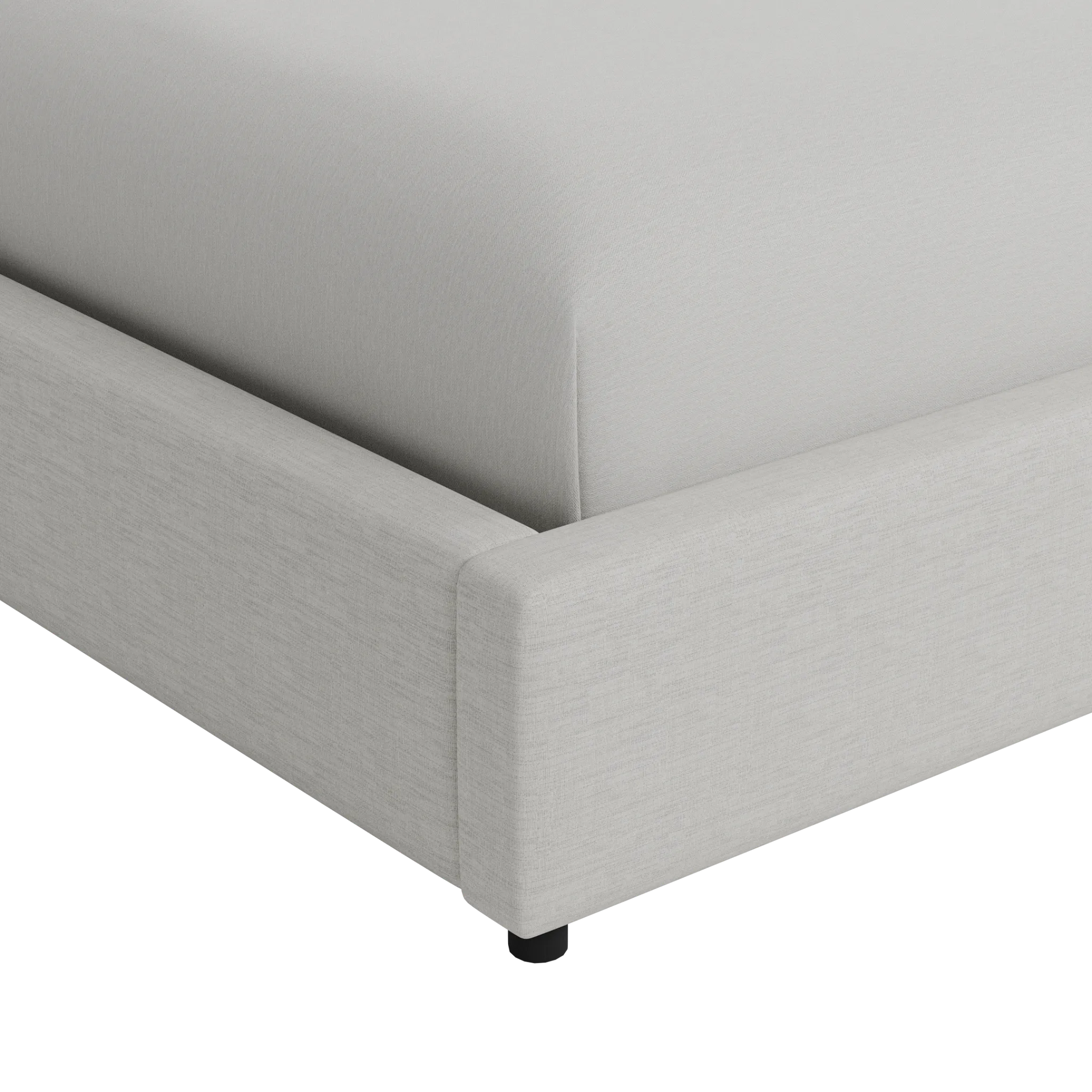 Grayton Maguire Ivory 54" Upholstered Platform Bed