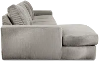 Charlie Gray Fabric Small Left Chaise Sectional