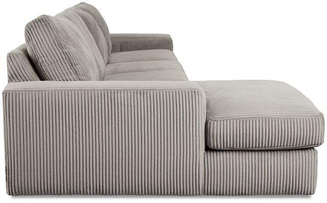Charlie Gray Fabric Small Left Chaise Sectional