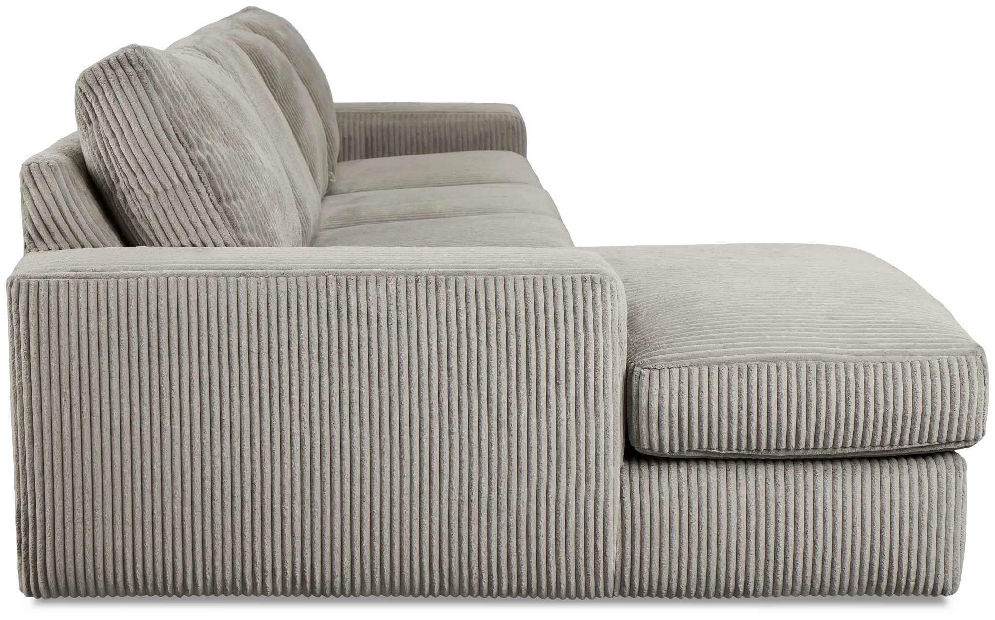 Charlie Gray Fabric Small Left Chaise Sectional