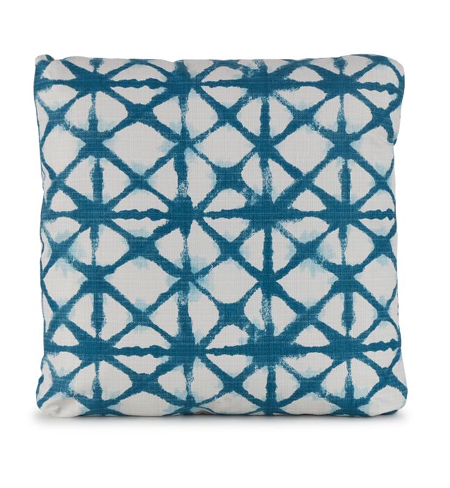 Shibori Teal 20" Indoor/outdoor Square Accent Pillow