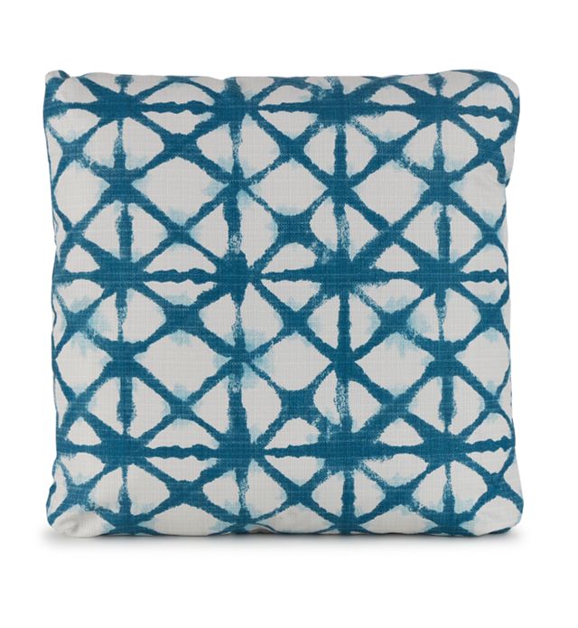 Shibori Teal 20" Indoor/outdoor Square Accent Pillow