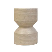 Four Hands Ara Light Beige Concrete Round End Table