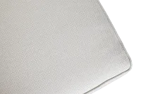 Avery White Fabric Ottoman