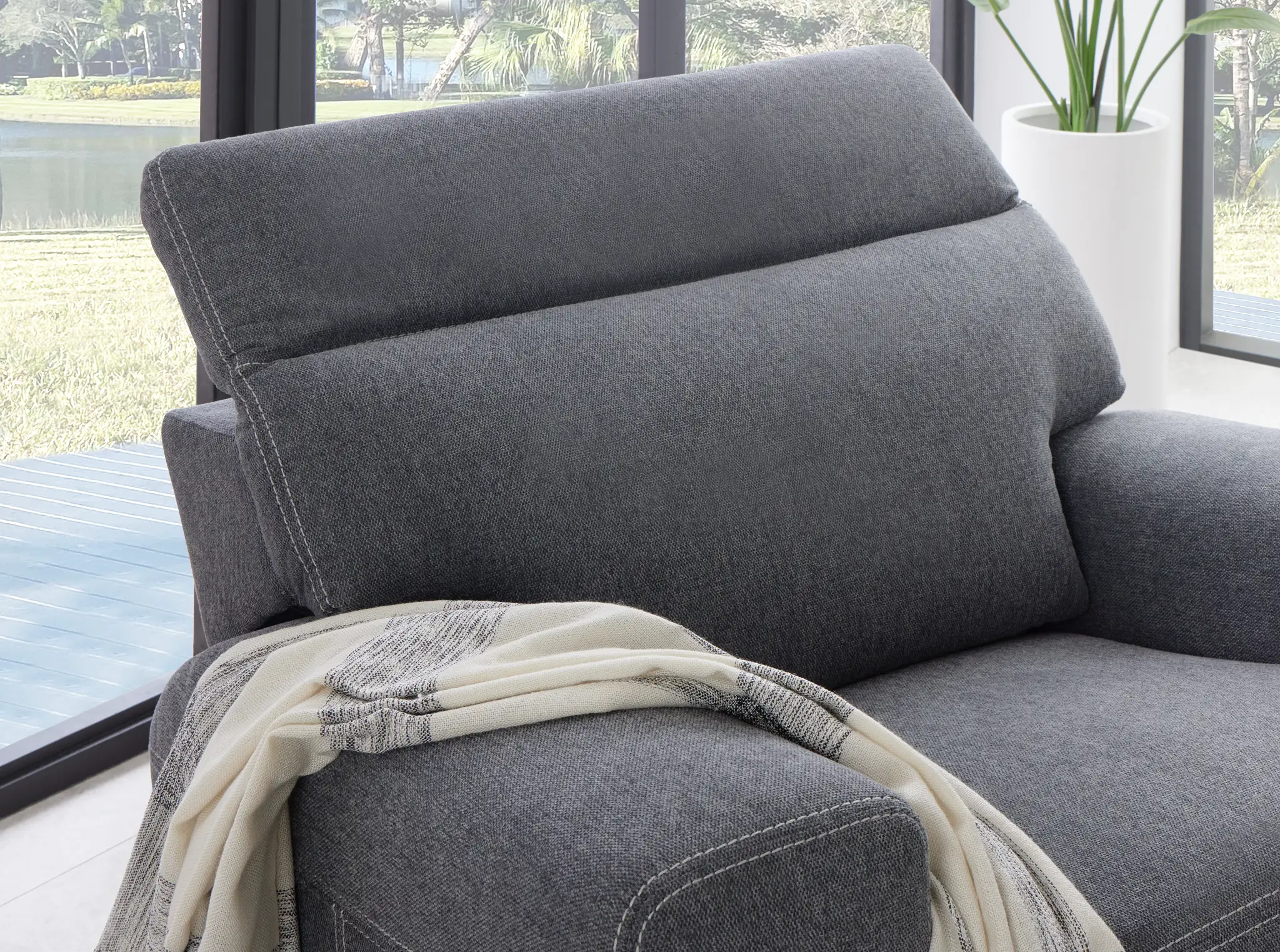 Callum Dark Gray Fabric Power Recliner Callum Dark Gray Fabric Power Recliner