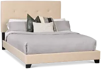 Flagler Beige Uph Panel Bed