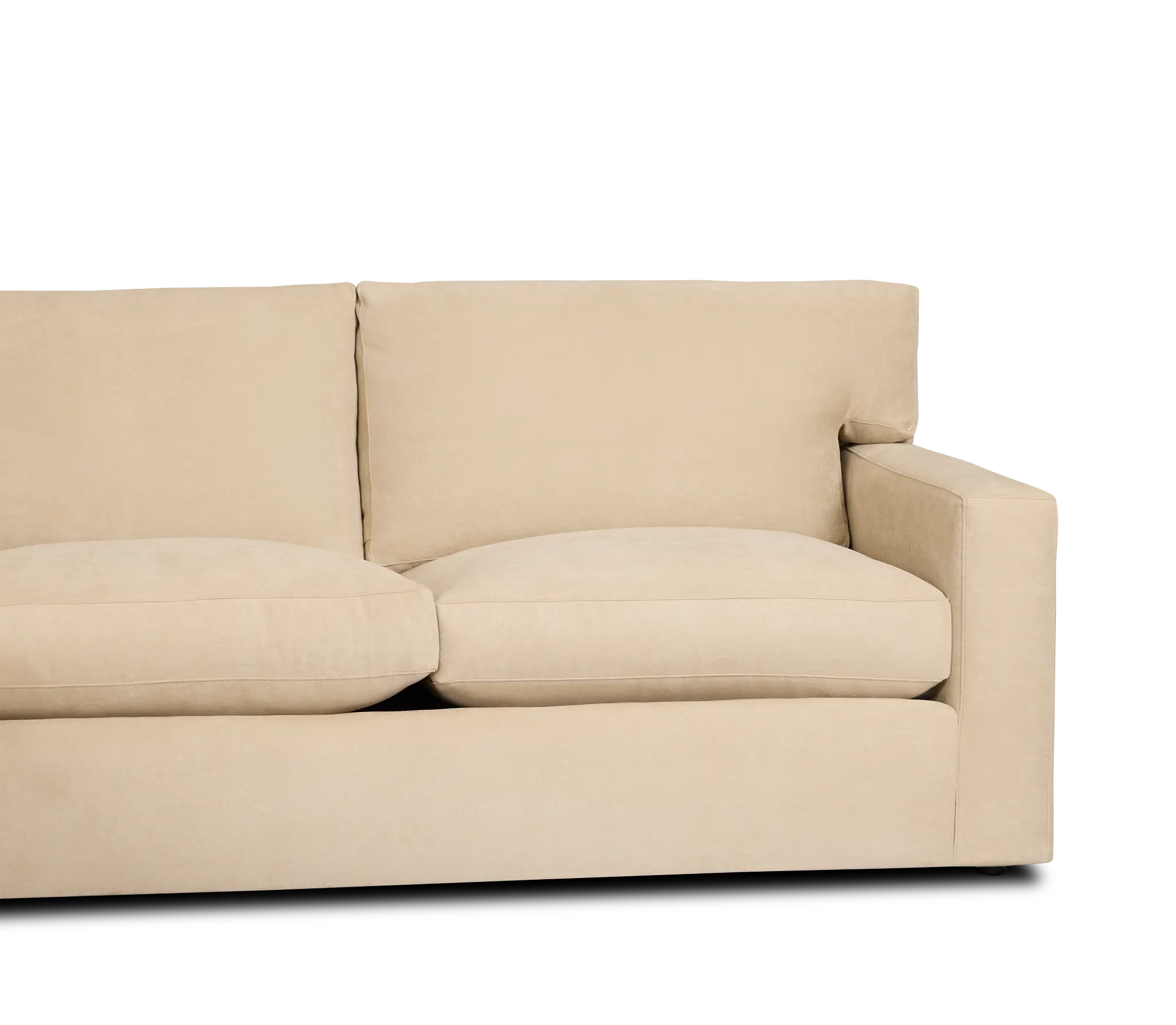 Hudson Beige Fabric Medium Two-arm Sectional Hudson Beige Fabric Medium Two-arm Sectional