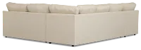Rhodes Beige Fabric Medium Left Chaise Sectional