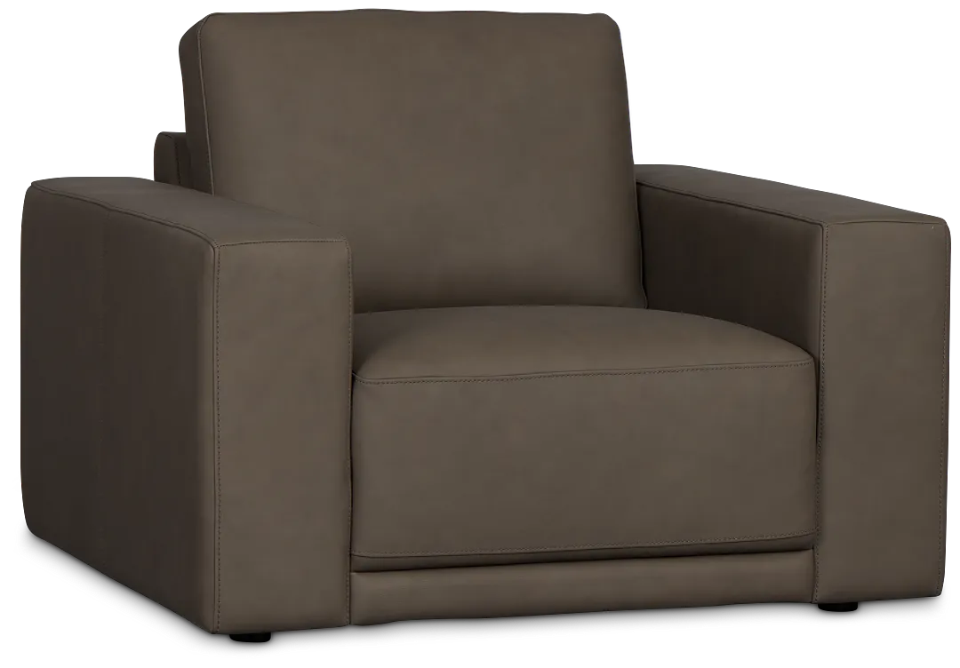 Kellan Dark Gray Leather Chair