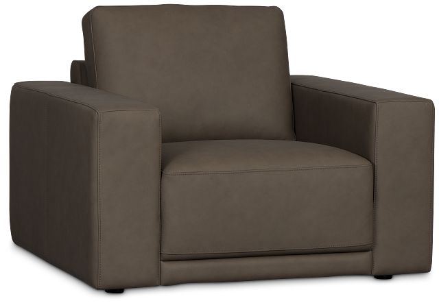 Kellan Dark Gray Leather Chair