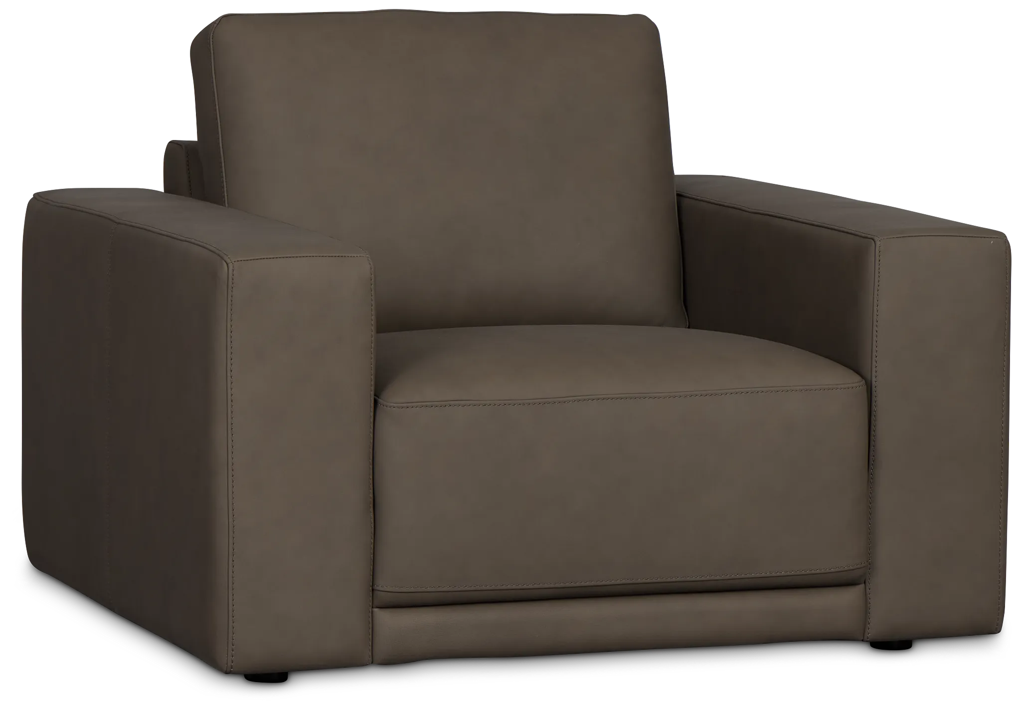 Kellan Dark Gray Leather Chair