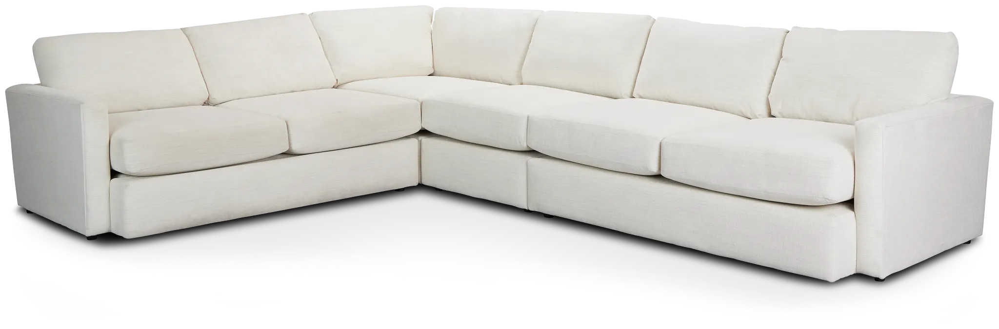Noah Ivory Fabric Large Two-arm Sectional