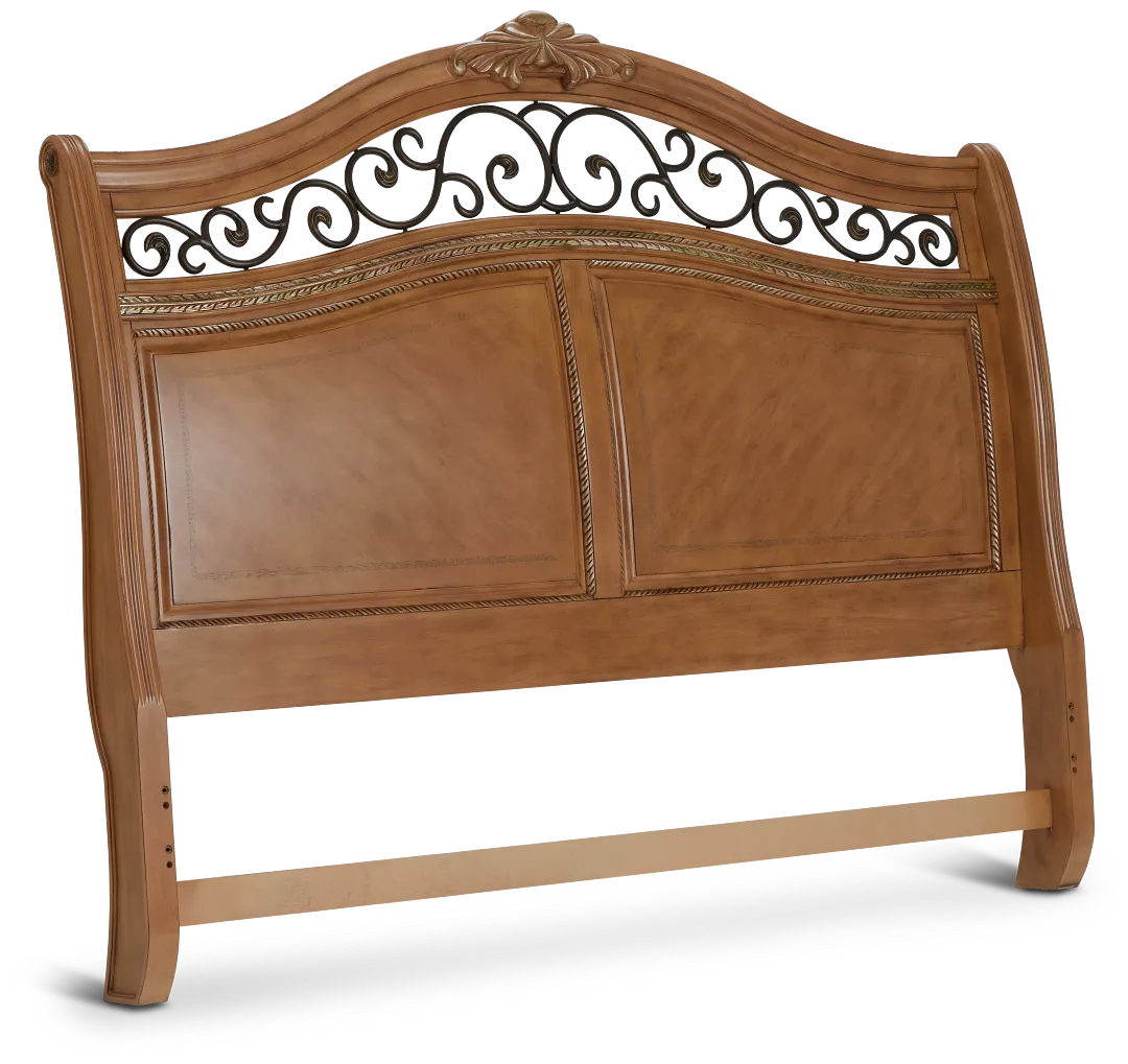 Tradewinds Light Tone Sleigh Headboard