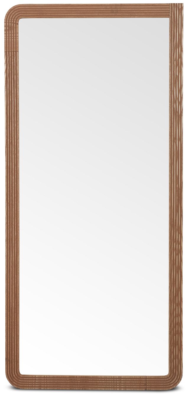 Crosby Light Tone Wood Floor Mirror