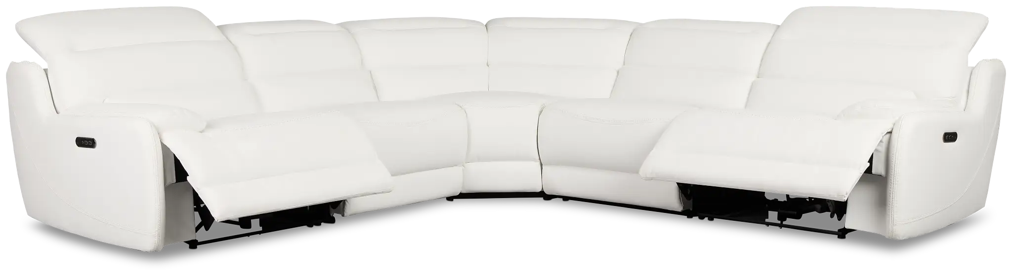 Jett White Micro Small Two-arm Power Reclining Sectional Jett White Micro Small Two-arm Power Reclining Sectional