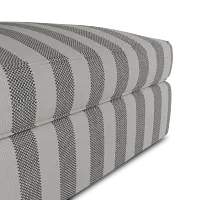 Siesta Sea Lane Dark Gray Fabric Ottoman