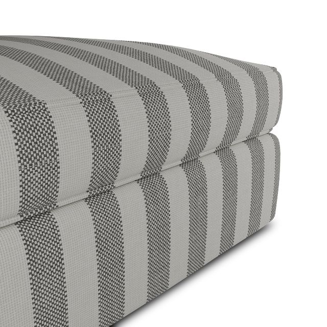 Siesta Sea Lane Dark Gray Fabric Ottoman