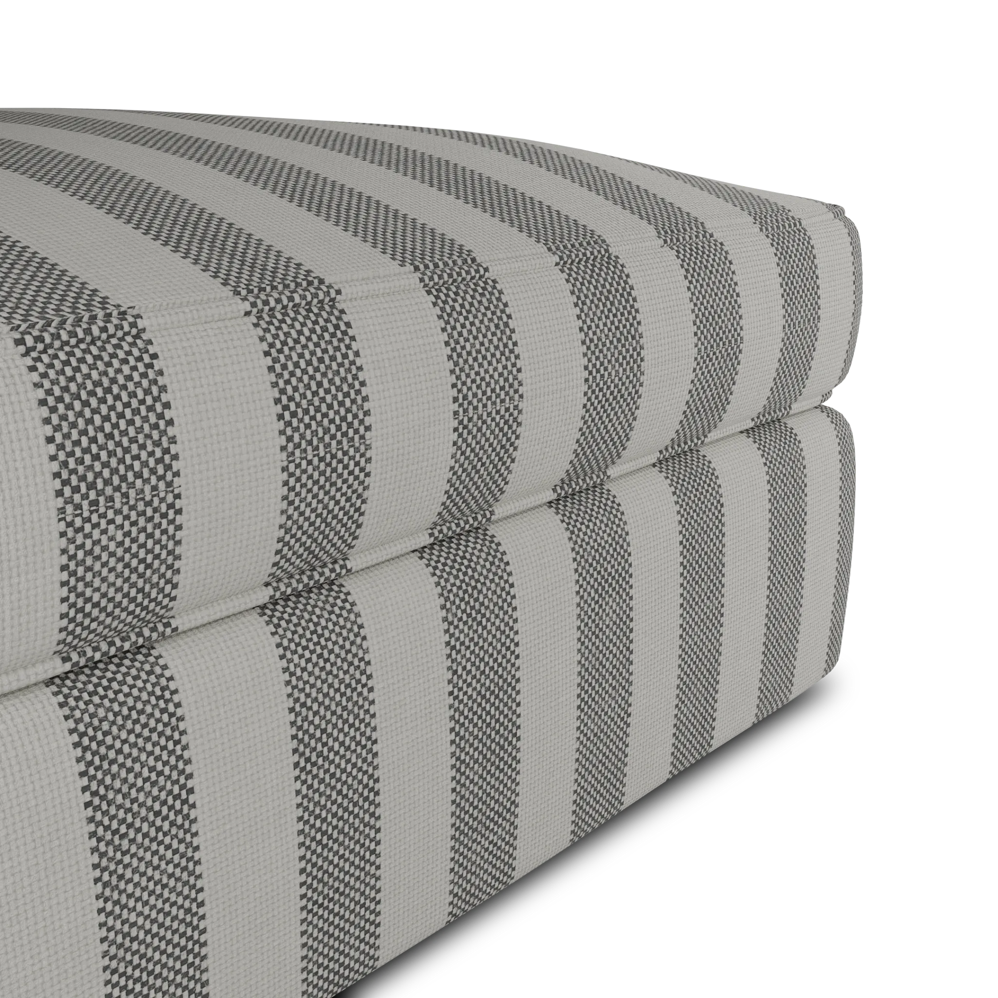 Siesta Sea Lane Dark Gray Fabric Ottoman