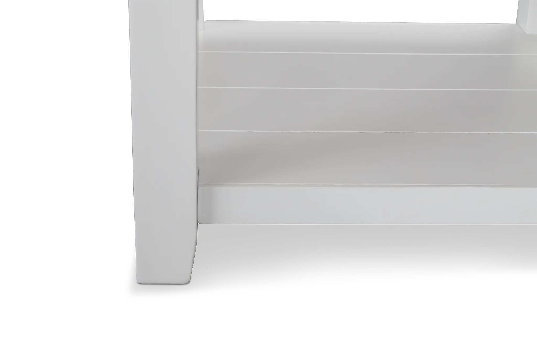 Bismark White Square End Table