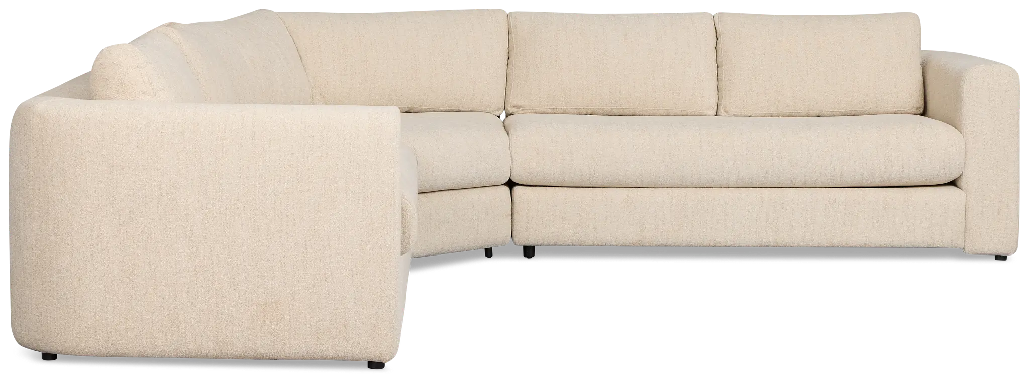 Alma Light Beige Fabric Small 2-arm Wedge Sectional Alma Light Beige Fabric Small 2-arm Wedge Sectional