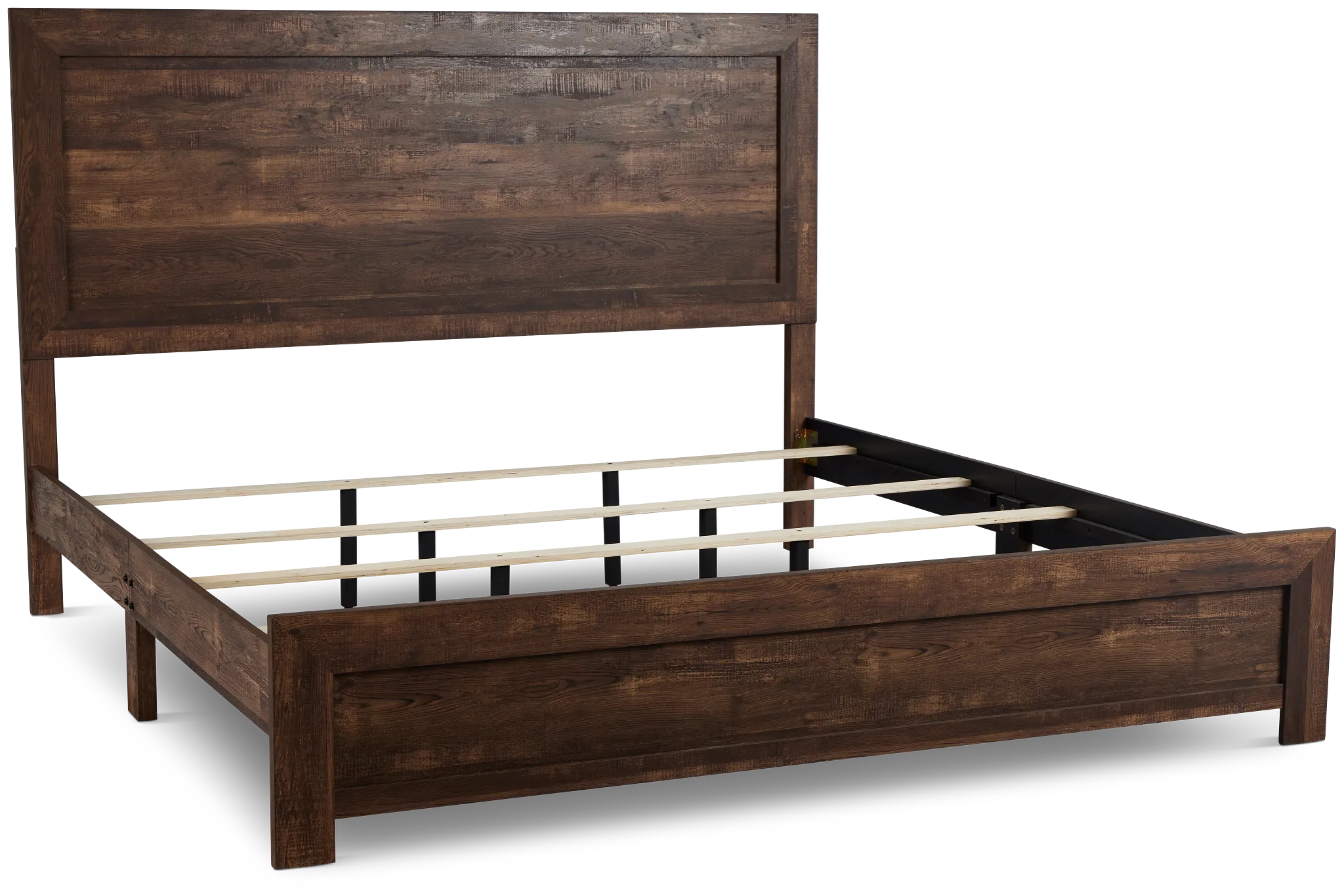 Ollie Dark Tone Panel Bed