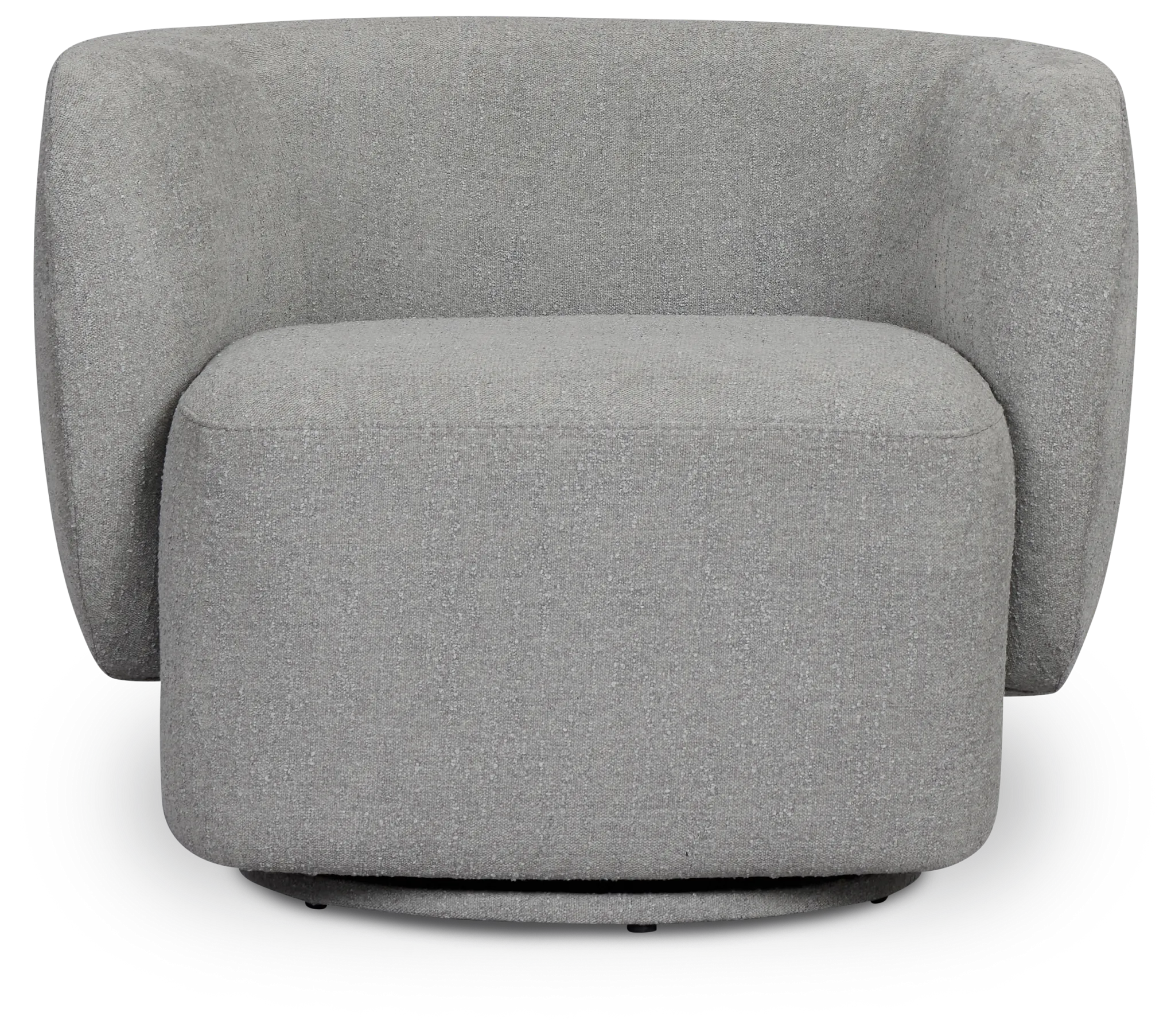 Celeste Light Gray Fabric Swivel Accent Chair