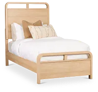 Lyndie Light Tone Panel Bed