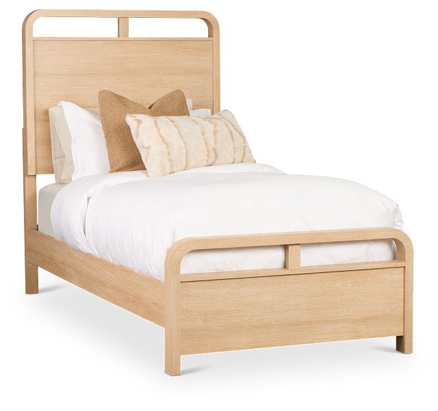 Lyndie Light Tone Panel Bed