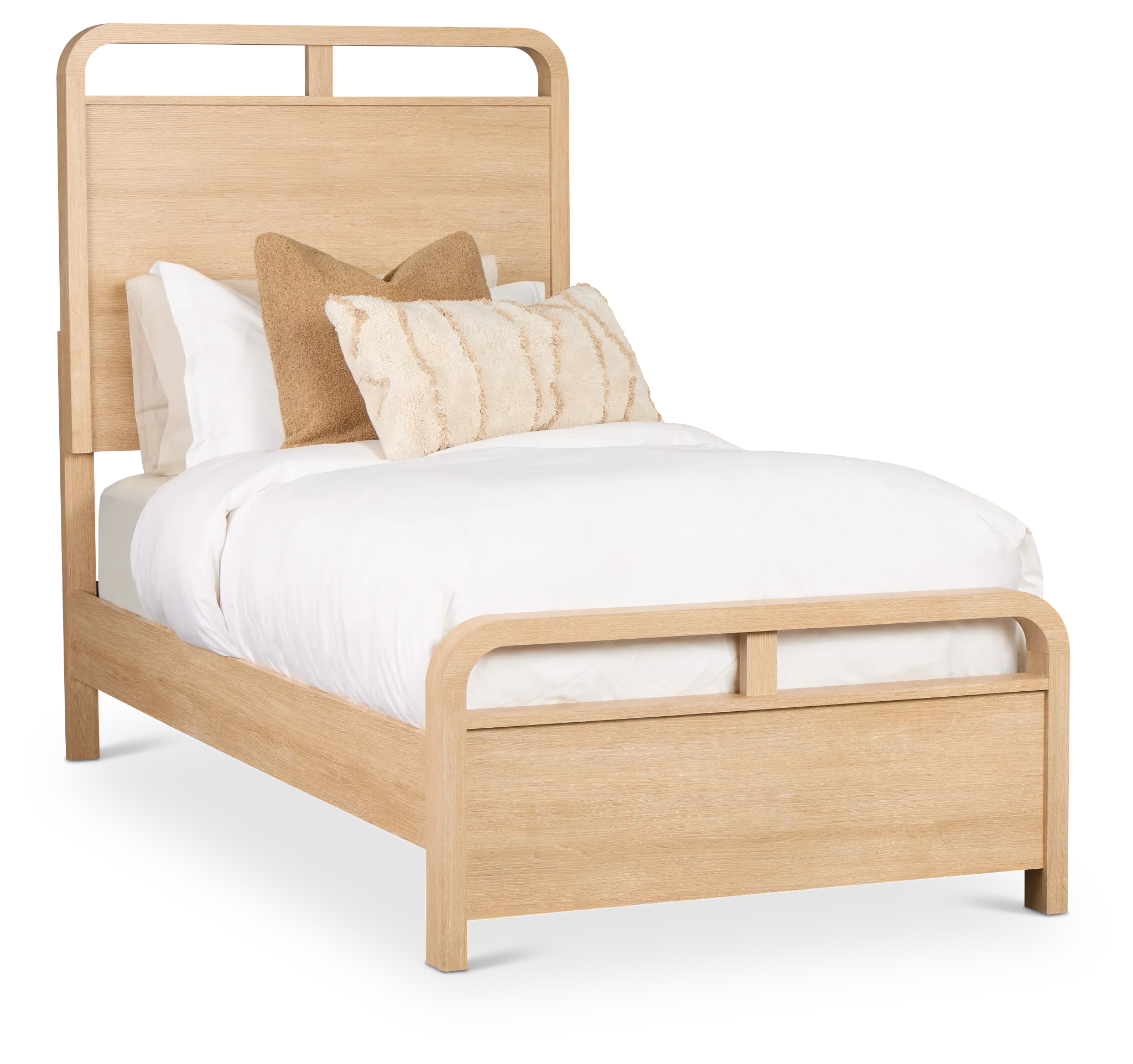 Lyndie Light Tone Panel Bed