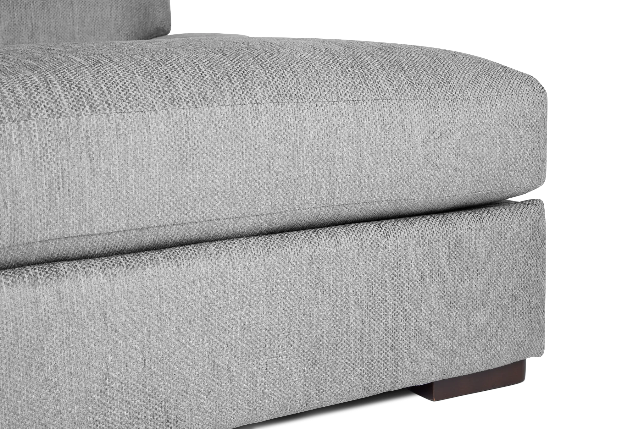 Alpha Light Gray Fabric Right Chaise Sectional