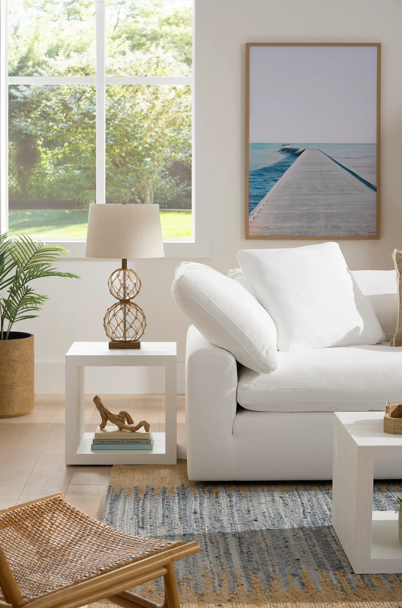 Nixon White Fabric Sofa Nixon White Fabric Sofa