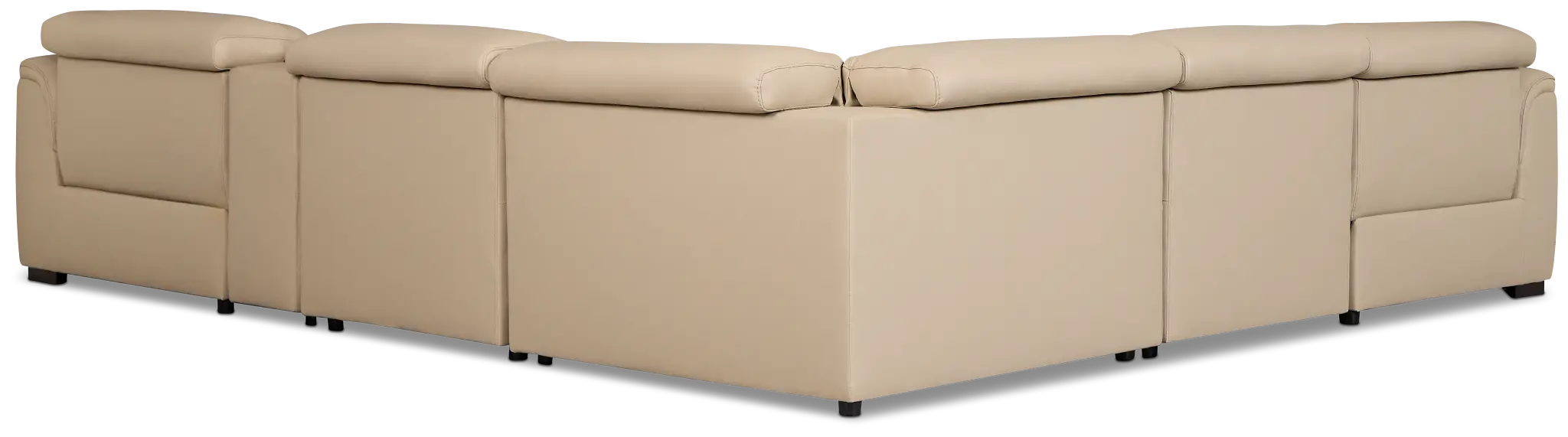 Flexsteel Brodie Taupe Lthr/vinyl Medium Dual Power 2-arm Reclining Sectional Flexsteel Brodie Taupe Lthr/vinyl Medium Dual Power 2-arm Reclining Sectional
