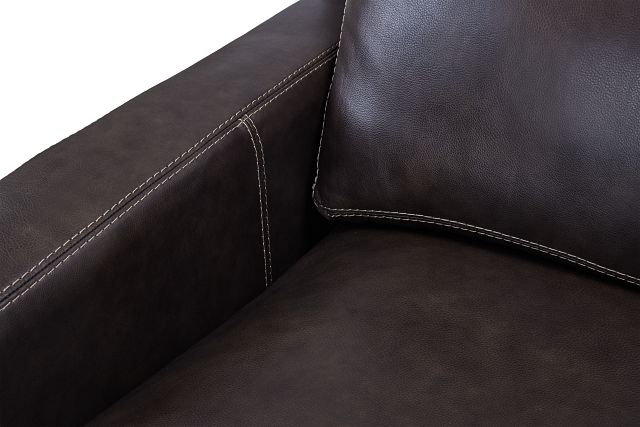 Carson Dark Brown Leather Medium Right Chaise Sectional