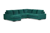 Edgewater Joya Green Medium Left Chaise Sectional