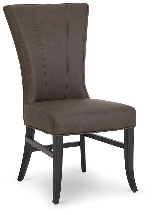 Lori Dark Brown Micro Side Chair (1)