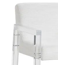 Ocean Drive Whiteacrylic 24" Upholstered Barstool
