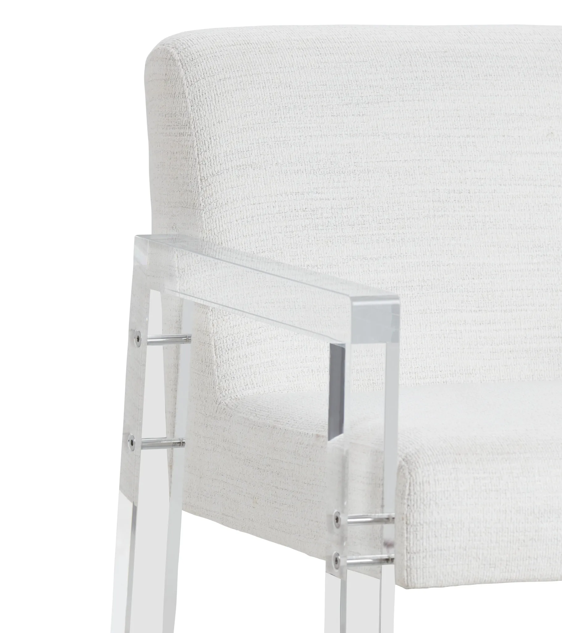 Ocean Drive Whiteacrylic 24" Upholstered Barstool