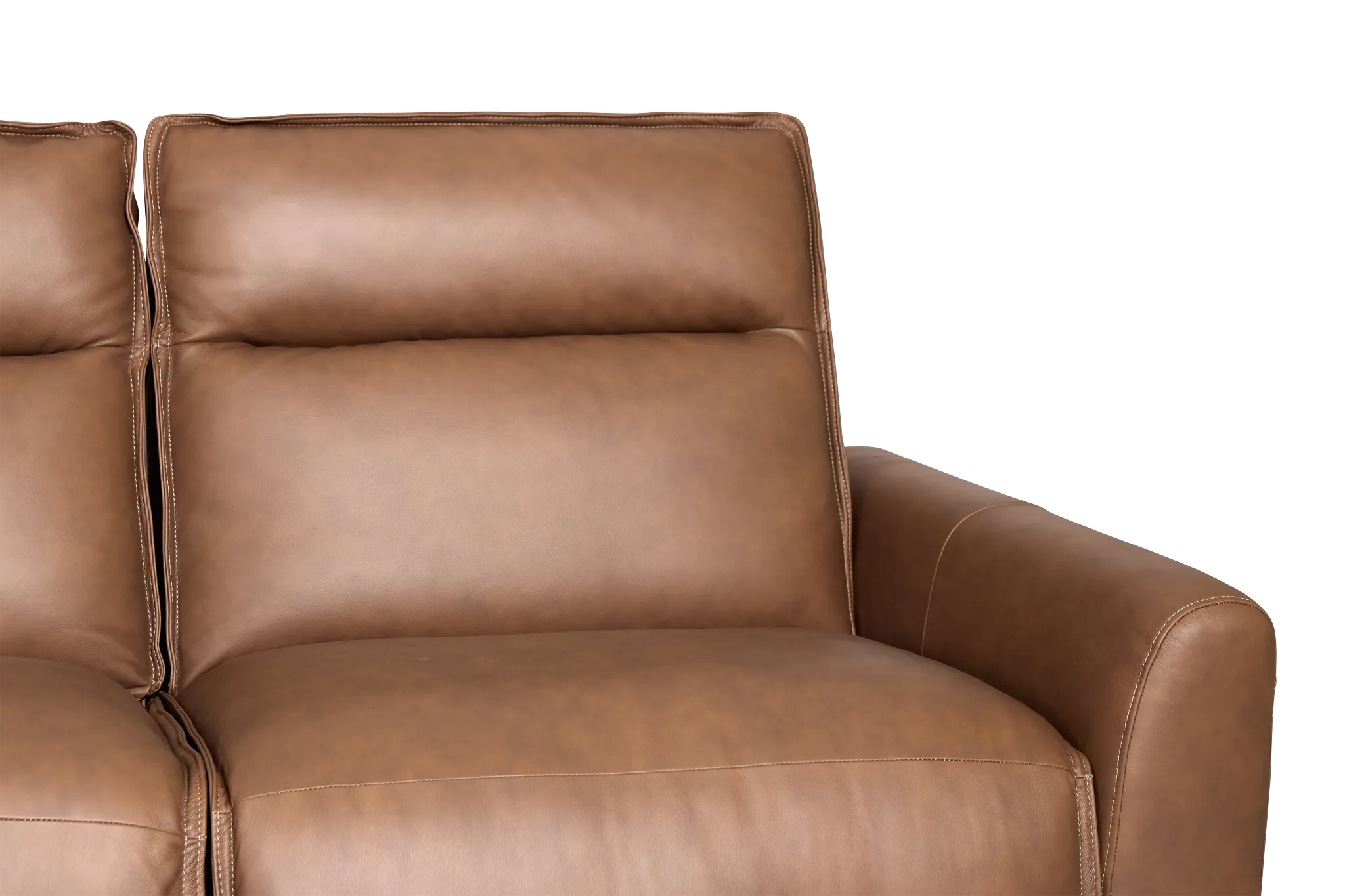 Edison Dark Brown Lthr/vinyl 3-piece Modular Power Sofa