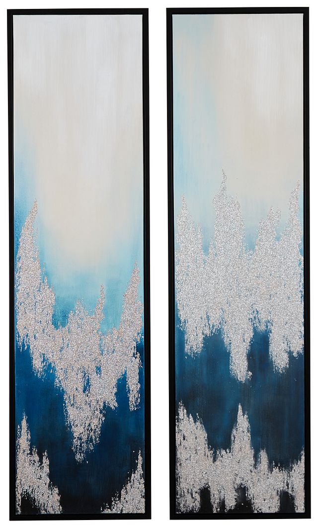 Daysee Blue Set Of 2 Framed Wall Art