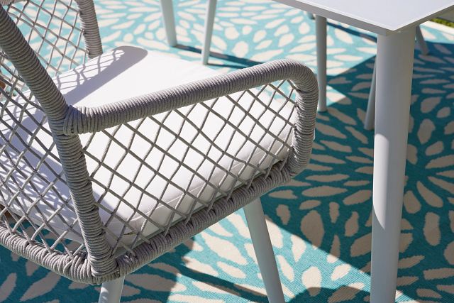 Andes White Woven Side Chair