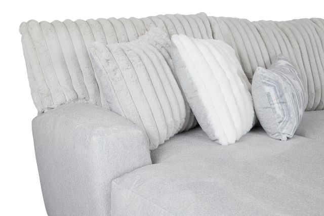 Kylie Light Gray Fabric Medium Left Chaise Sectional