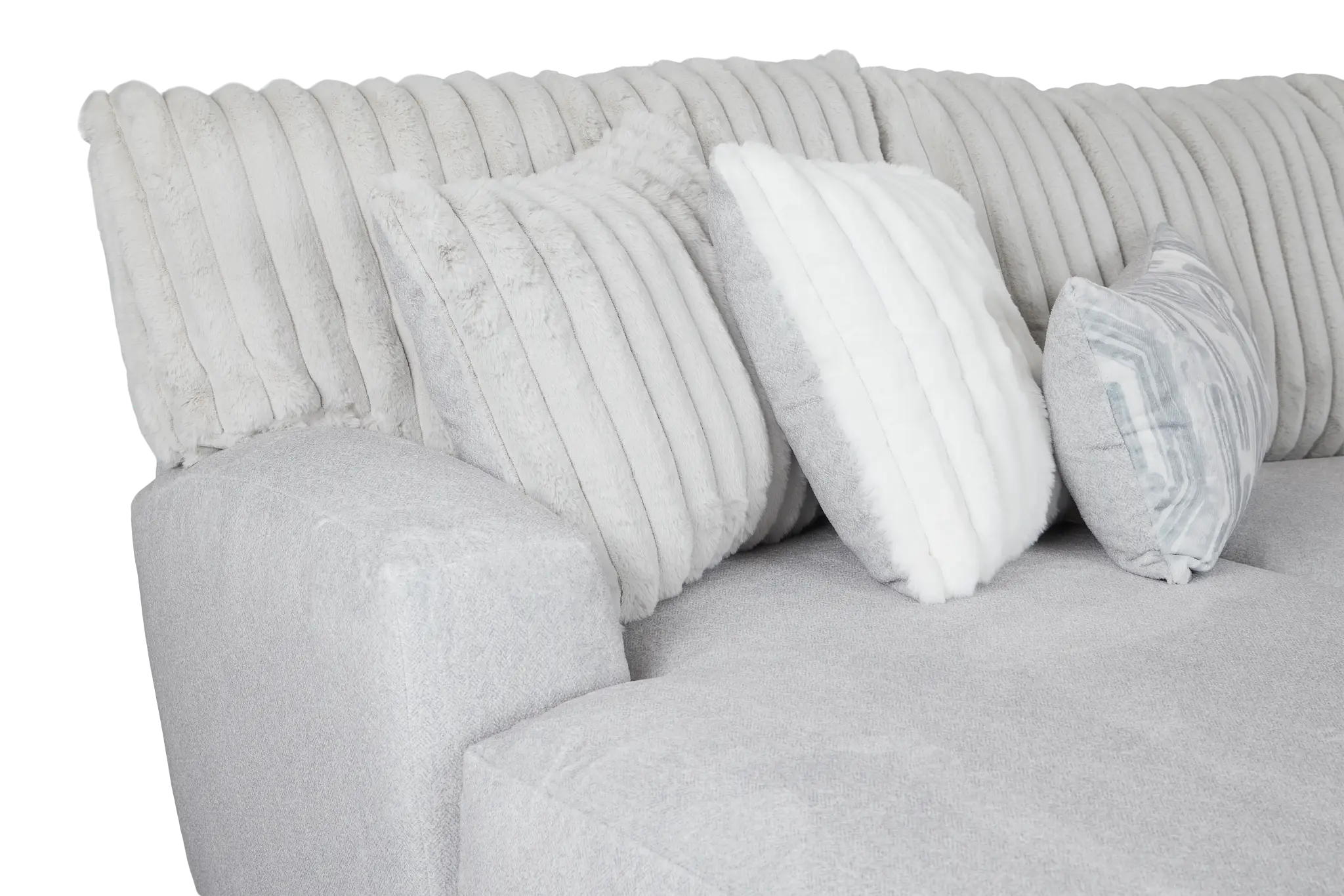 Kylie Light Gray Fabric Medium Left Chaise Sectional Kylie Light Gray Fabric Medium Left Chaise Sectional