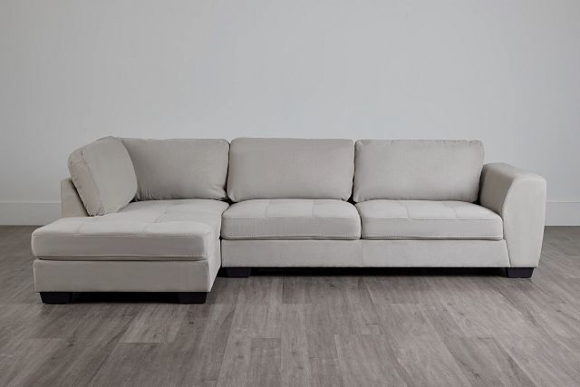 Perry Light Gray Micro Left Chaise Sectional (0)