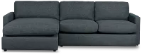 Noah Dark Blue Fabric Small Left Chaise Sectional