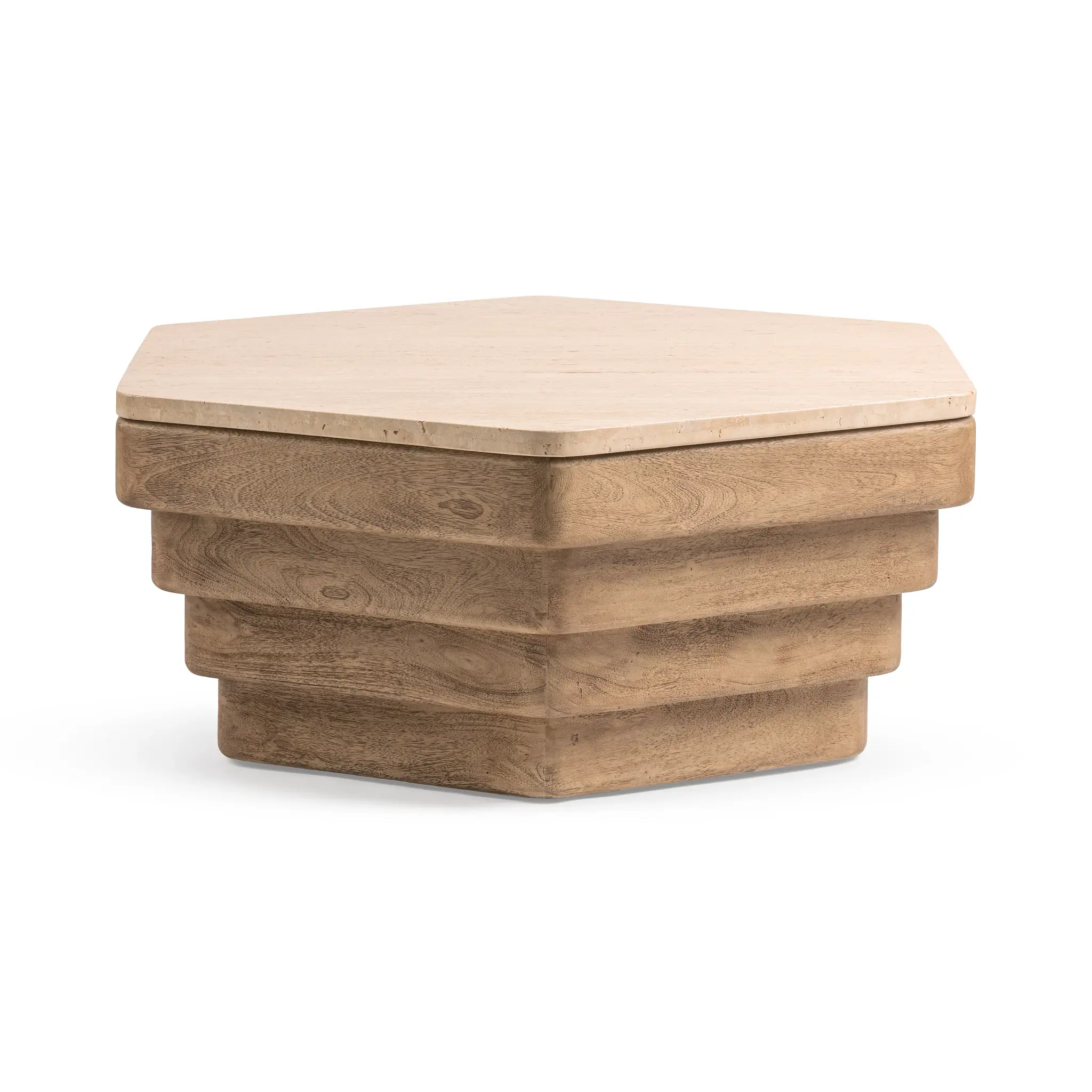 Rows Light Tone Wood Coffee Table Rows Light Tone Wood Coffee Table
