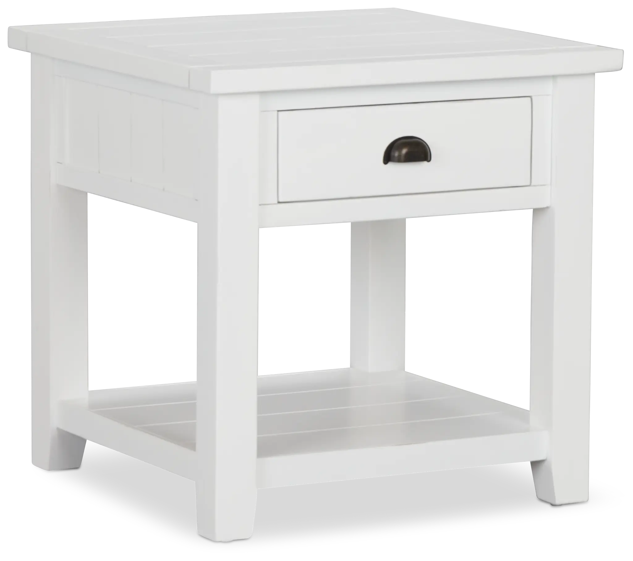 Bismark White Square End Table Bismark White Square End Table
