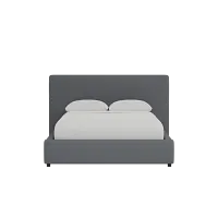 Grayton Delray Dark Gray 44" Upholstered Platform Bed